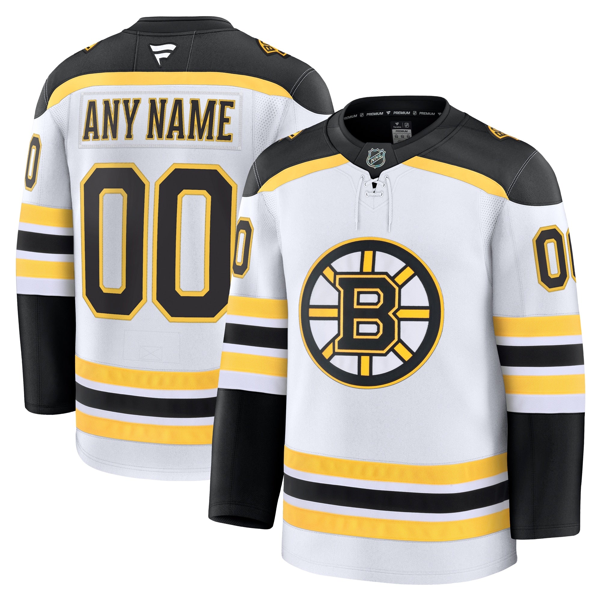 Boston Bruins  Home Premium Custom Jersey - Black/White
