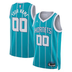 Charlotte Hornets Jordan Brand Unisex Swingman Custom Jersey Teal - Icon Edition
