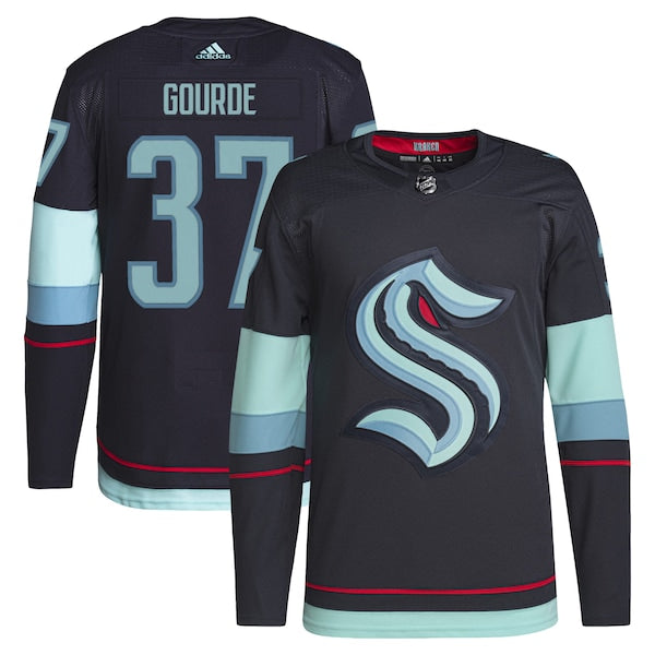 Yanni Gourde Seattle Kraken adidas Home Primegreen Authentic Pro Player Jersey - Deep Sea Blue