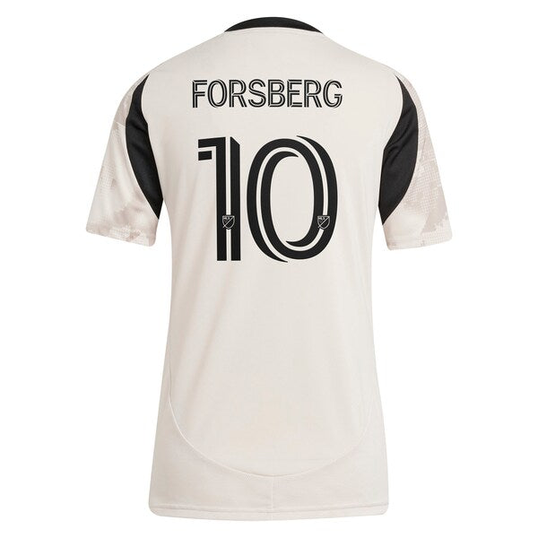 Emil Forsberg New York Red Bulls adidas Women's 2025 Stone Kit Replica Player Jersey - Tan
