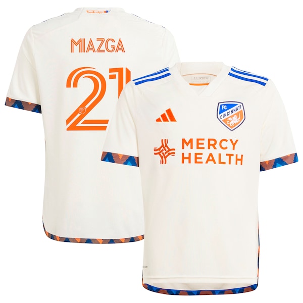 Matt Miazga FC Cincinnati adidas Youth 2024 The Canvas Kit Replica Player Jersey - White