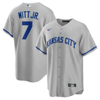 Bobby Witt Jr. Kansas City Royals Nike Road Replica Jersey - Gray/Rush Blue/White