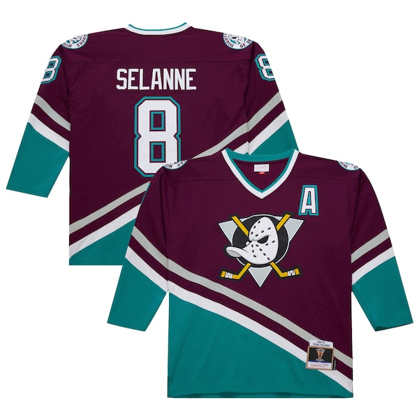 Teemu Selanne Anaheim Ducks 1996-97 Power Play Jersey - Purple/White