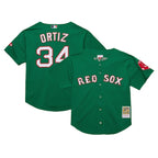 David Ortiz Boston Red Sox Youth Cooperstown Collection Mesh Batting Practice Jersey - Green