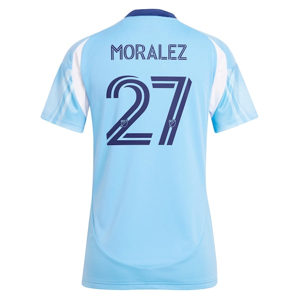 Maximiliano Moralez New York City FC adidas Women's 2025 The Excelsior Kit Replica Player Jersey - Light Blue