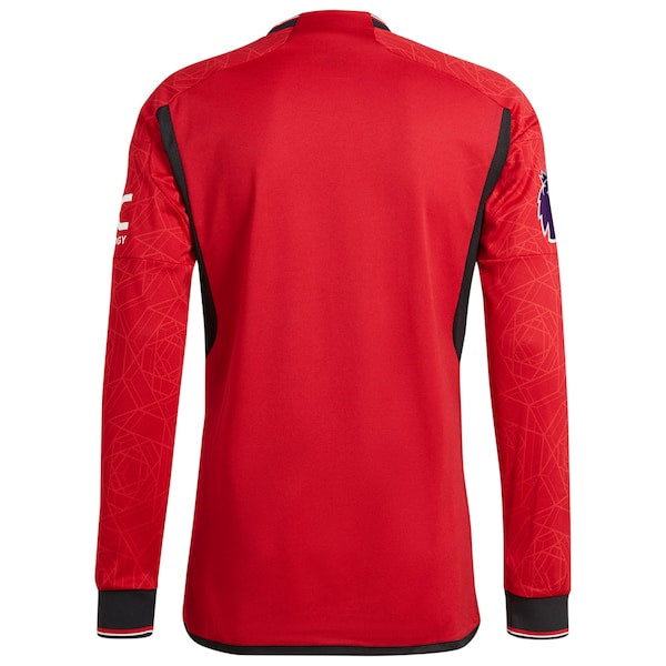 Manchester United adidas 2023/24 Home Authentic Long Sleeve Jersey - Red