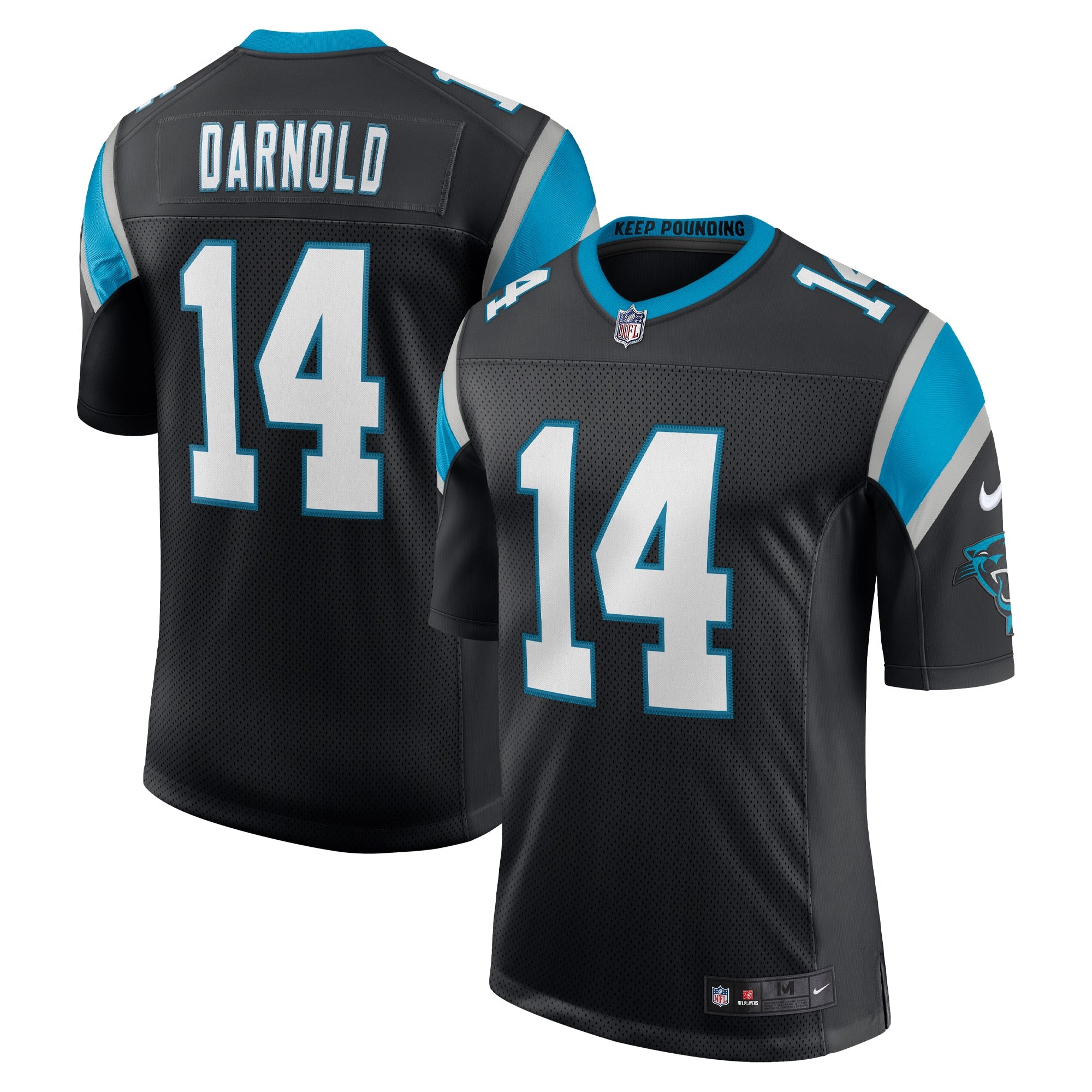 Sam Darnold Carolina Panthers Nike Vapor Limited Jersey - White/Black/Blue