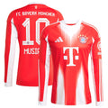 Jamal Musiala Bayern Munich adidas Home 2025/26 Replica Long Sleeve Player Jersey - Red