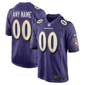 Youth's Baltimore Ravens Nike Custom Game Jersey - Purple