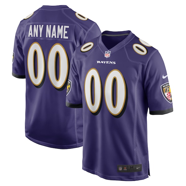 Youth's Baltimore Ravens Nike Custom Game Jersey - Purple