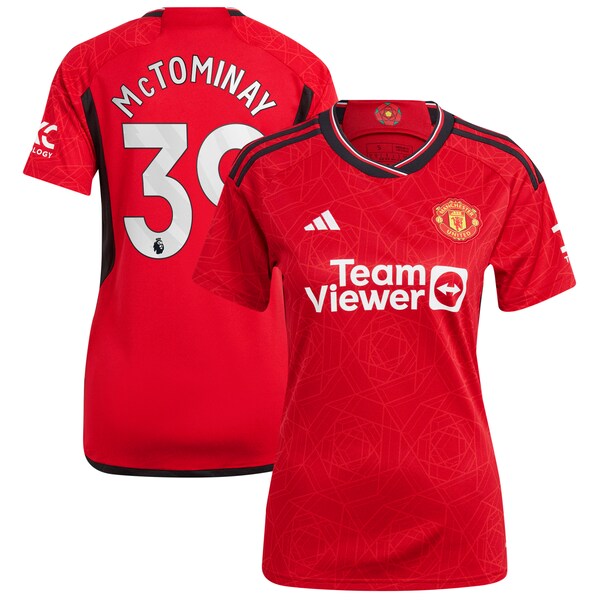 Scott McTominay Manchester United adidas Women's 2023/24 Home Replica Player Jersey - Red/Green
