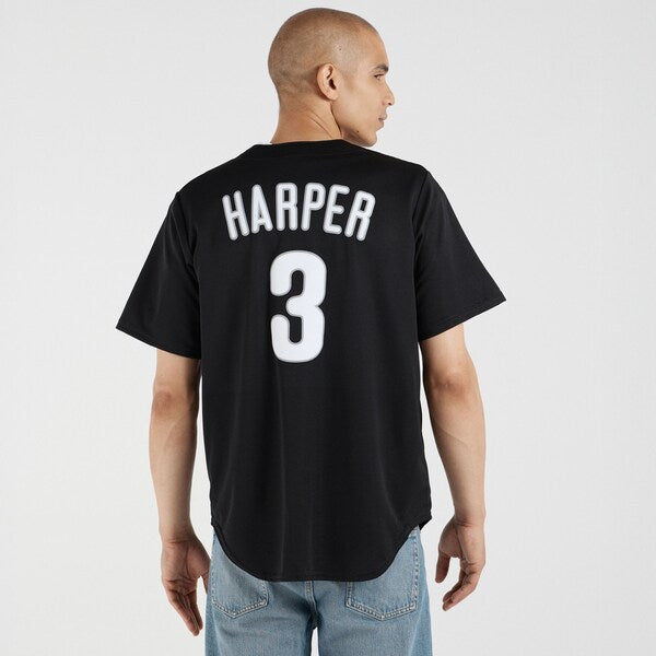 Bryce Harper Philadelphia Phillies Nike Lights Out Replica Player Jersey - Black