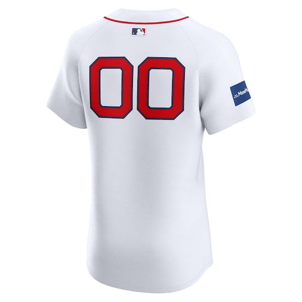 Boston Red Sox Nike Home Elite Custom Patch Jersey - White