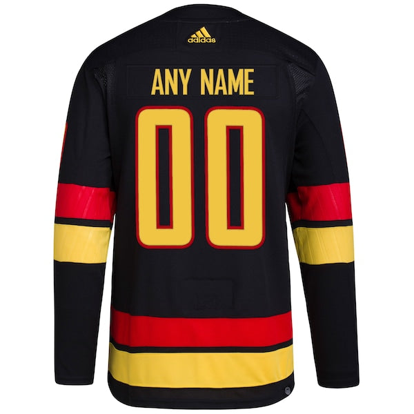 Vancouver Canucks adidas  Alternate  Primegreen Authentic Custom Jersey - Black