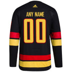 Vancouver Canucks adidas  Alternate  Primegreen Authentic Custom Jersey - Black