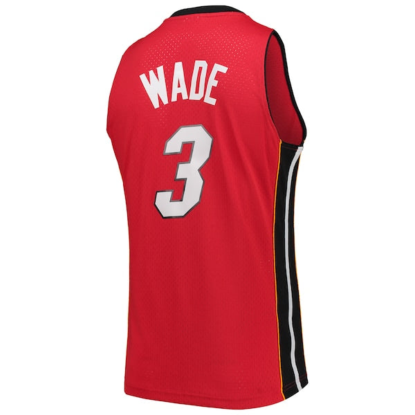 Dwyane Wade Miami Heat Hardwood Classics Swingman Jersey - Red