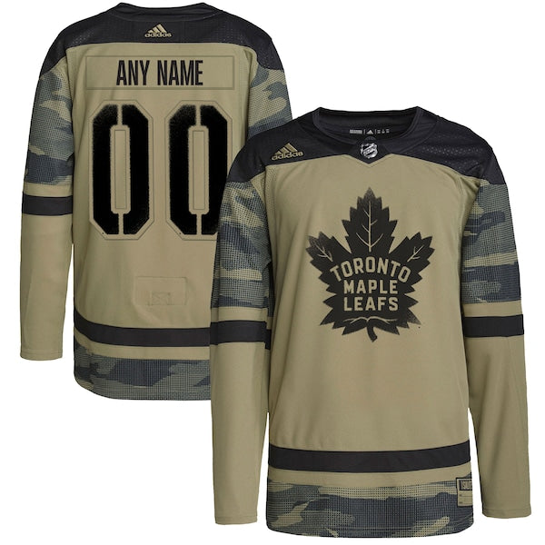 Toronto Maple Leafs adidas Logo Military Appreciation Team Authentic Custom Practice Jersey - Camo