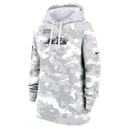 New York Jets Nike Women's 2024 Salute To Service Club Fleece Pullover Hoodie - Arctic Camo