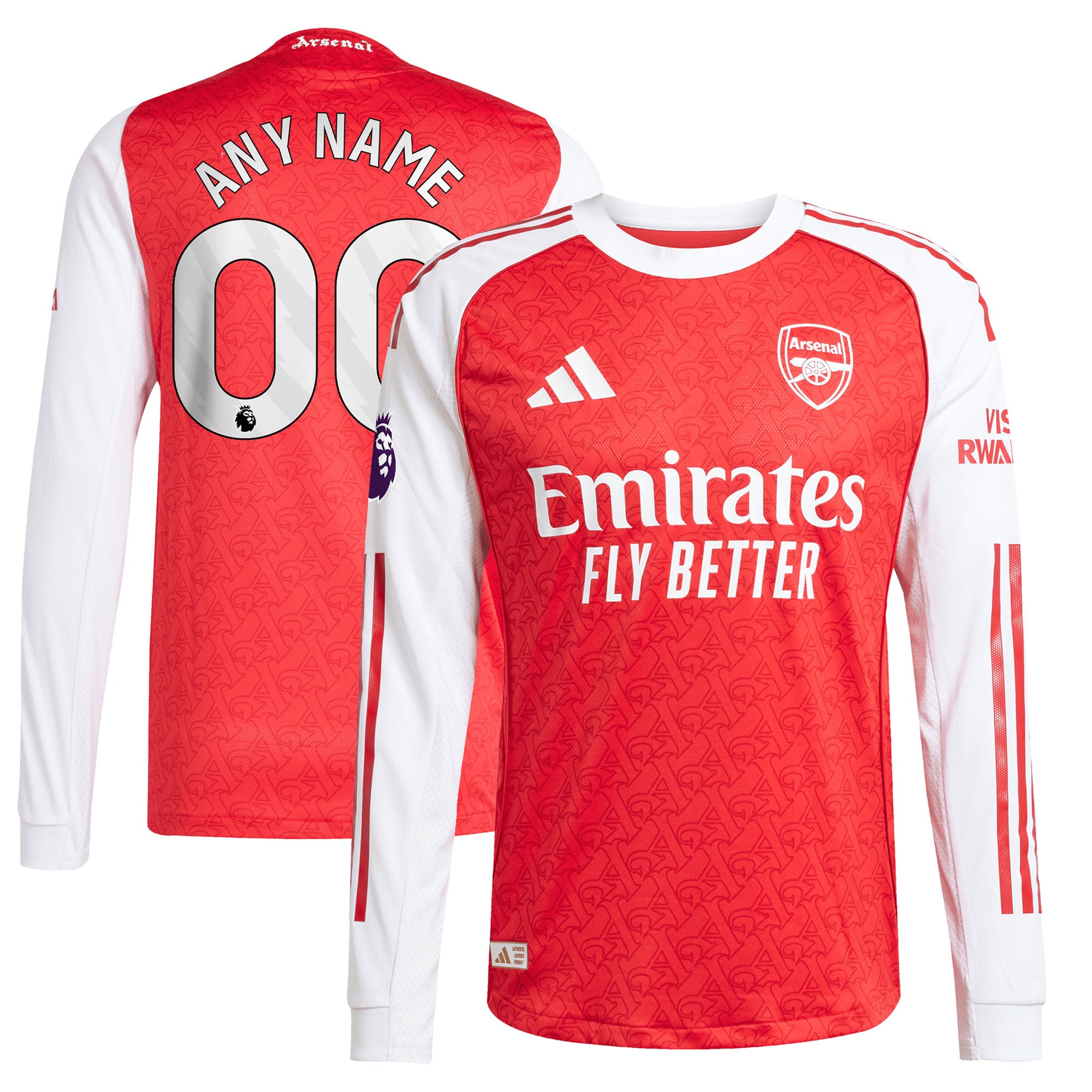 Arsenal adidas 2025/26 Third Authentic Long Sleeve Jersey - White/Blue/Red
