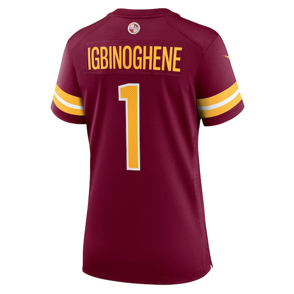 Noah Igbinoghene Washington Commanders Nike Women's  Game Jersey -  Burgundy