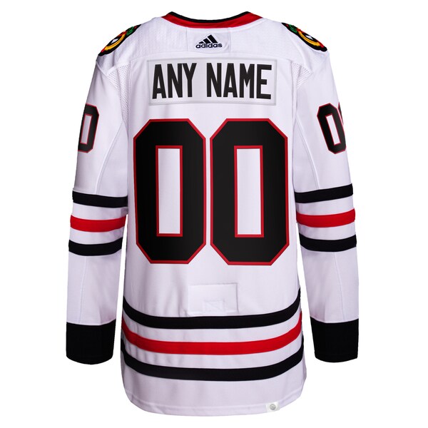 Chicago Blackhawks adidas  Away  Primegreen Authentic Custom Jersey - White
