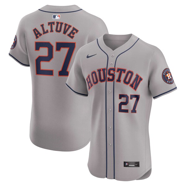 Jose Altuve Houston Astros Nike Road Elite Player Jersey - Gray