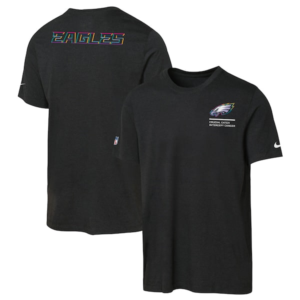 Philadelphia Eagles Nike Youth 2025 NFL Crucial Catch Tri-Blend Dri-FIT T-Shirt - Black