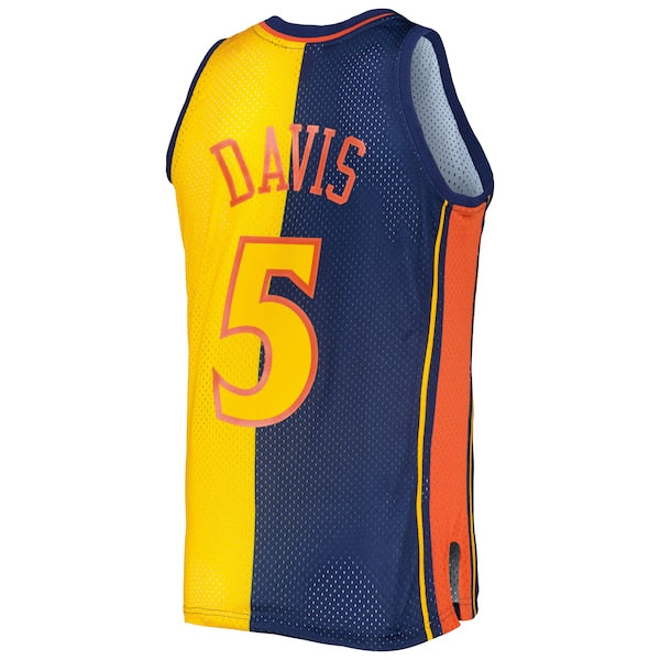 Baron Davis Golden State Warriors Hardwood Classics 2006/07 Split Swingman Jersey - Navy/Gold