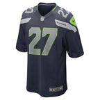 Tariq Woolen Seattle Seahawks Nike Game Player Jersey - College Navy/Neon Green