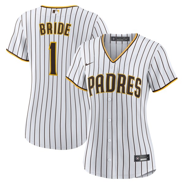 San Diego Padres Nike Women's #1 Bride Home Replica Jersey - White