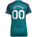 Arsenal adidas Women's 2023/24 Third Replica Custom Jersey - Green