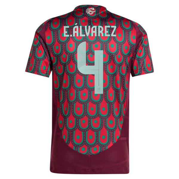 Edson Alvarez Mexico National Team adidas 2024 Home Authentic Player Jersey - Burgundy/Green