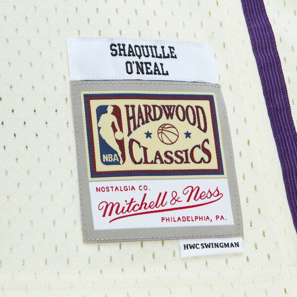 Shaquille O'Neal Los Angeles Lakers  Chainstitch Swingman Jersey - Cream
