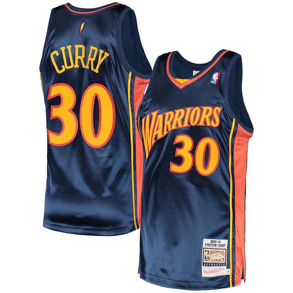 Stephen Curry Golden State Warriors 2009/10 Hardwood Classics Authentic Jersey - Navy