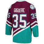 Jean-Sebastien Giguere Anaheim Ducks  2002/03 Blue Line Player Jersey - Purple