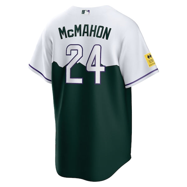 Ryan McMahon Colorado Rockies Nike City Connect Replica Player Jersey - White/Forest Green