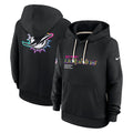 Miami Dolphins Nike Women's 2025 NFL Crucial Catch Sideline Standard Issue Dri-FIT Hoodie - Black