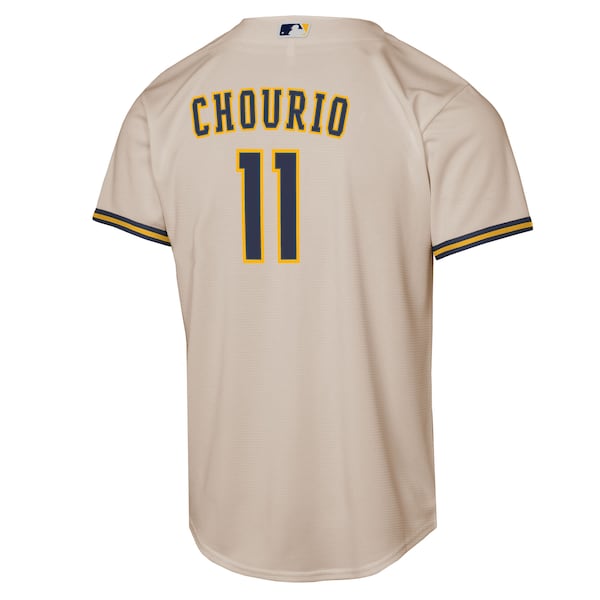Jackson Chourio Milwaukee Brewers Nike Youth Home Replica Player Jersey - Cream