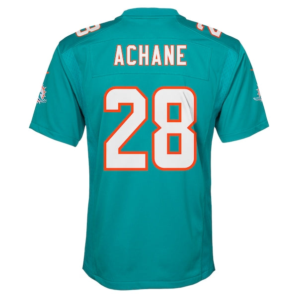 De’Von Achane Miami Dolphins Nike Youth Team Player Game Jersey - Aqua