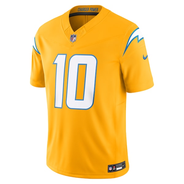 Justin Herbert Los Angeles Chargers Nike Alternate Charger Power Vapor F.U.S.E. Limited Jersey - Gold/Royal/Navy/Powder Blue
