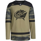 Columbus Blue Jackets adidas Military Appreciation Team Authentic Custom Practice Jersey - Camo