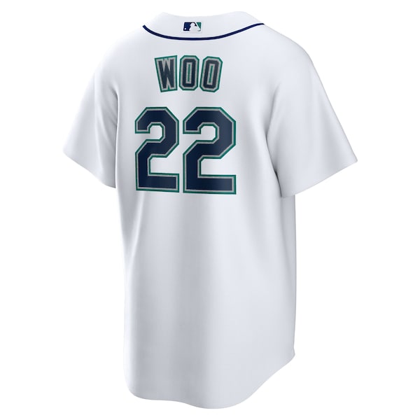 Men's Seattle Mariners Bryan Woo Nike White Home Replica Jersey