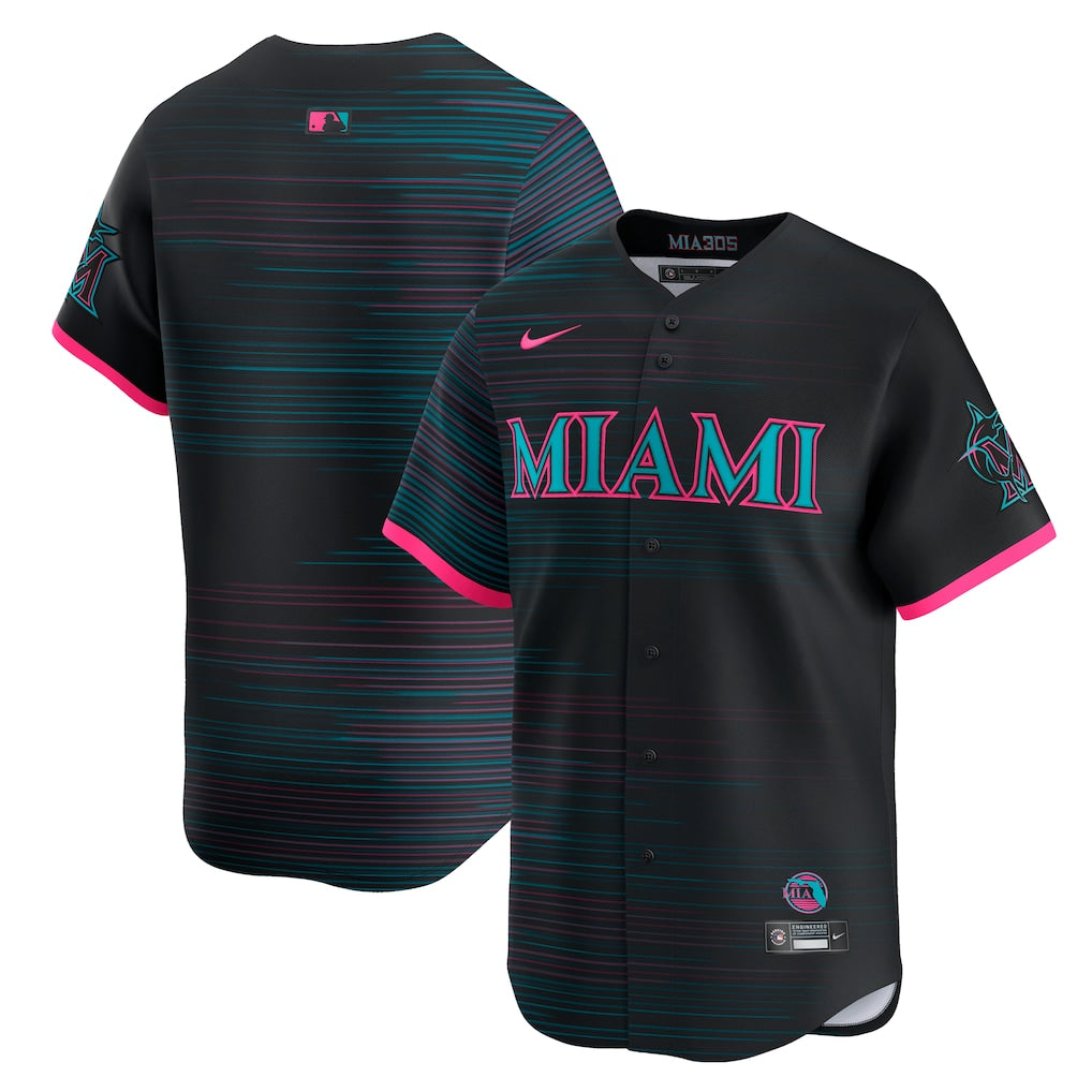 Miami Marlins Nike 2025 City Connect Limited Jersey - Black