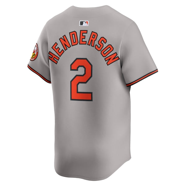 Gunnar Henderson Baltimore Orioles Nike Road Limited Player Jersey - Gray/White
