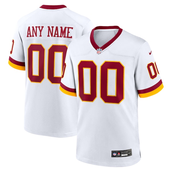 Men's Nike Washington Commanders Game Super Bowl Era Custom Jersey- White/Burgundy