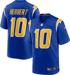 Justin Herbert Los Angeles Chargers Nike 2nd Alternate Game Jersey - Royal/Navy/White