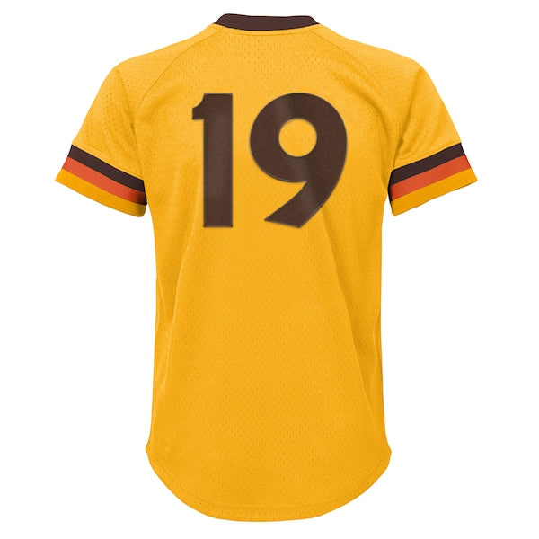 Tony Gwynn San Diego Padres  Youth Cooperstown Collection Mesh Batting Practice Jersey - Gold