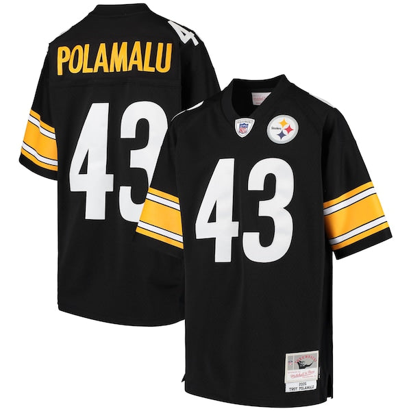 Troy Polamalu Pittsburgh Steelers Youth 2005 Gridiron Classics Retired Player Legacy Jersey - Black/White