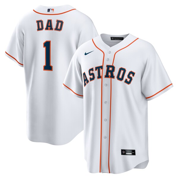 Houston Astros Nike #1 Dad Home Replica Jersey - White
