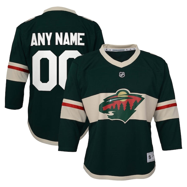 Minnesota Wild Youth Replica Custom Jersey - Green